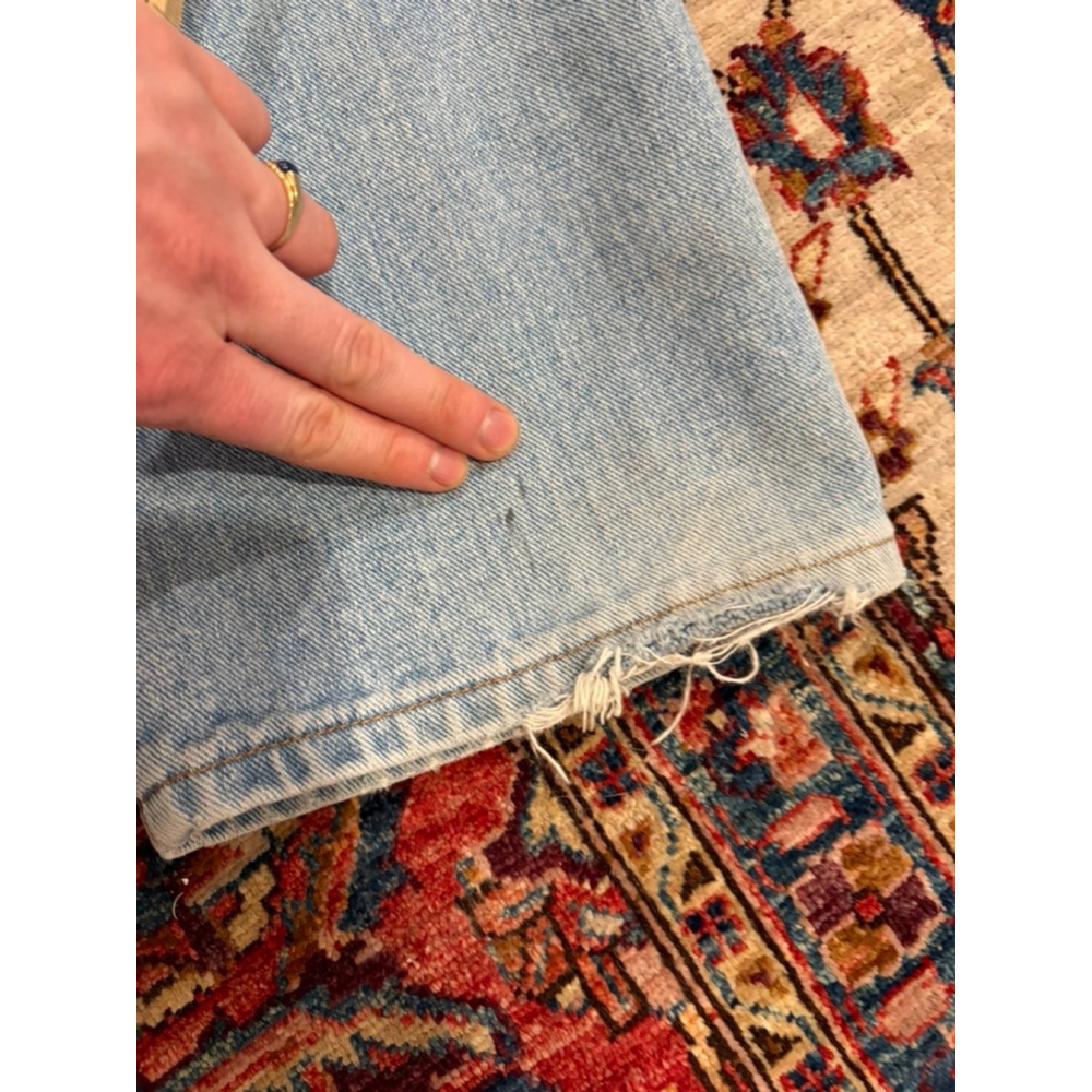 Vintage Mustang Light Wash Relaxed Fit Denim Jeans 42x30 Y2K Skater Streetwear R - Picture 9 of 11